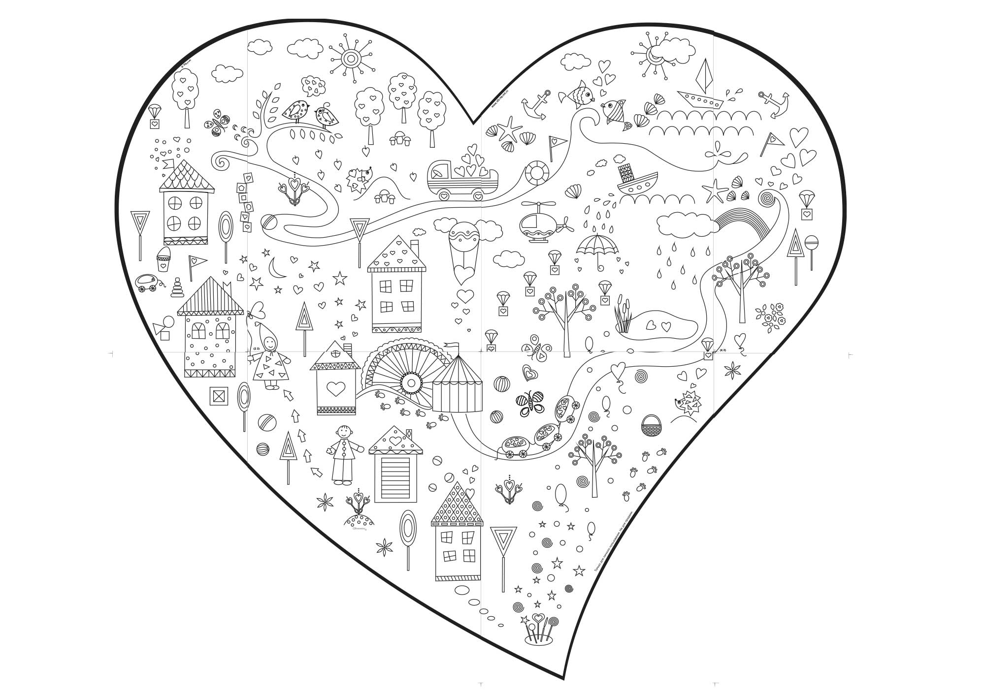 контуры сердечек для поделок на летнюю и весеннюю тему