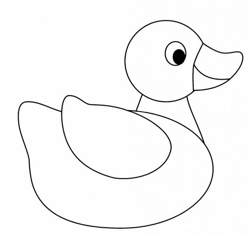 Раскраска уточка для малышей