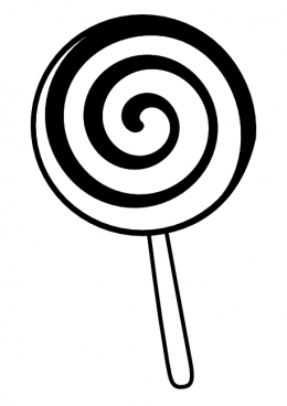 Раскраска леденец, конфета или чупа чупс