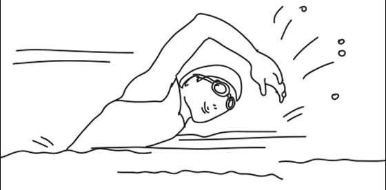 Раскраски Спортивное плавание