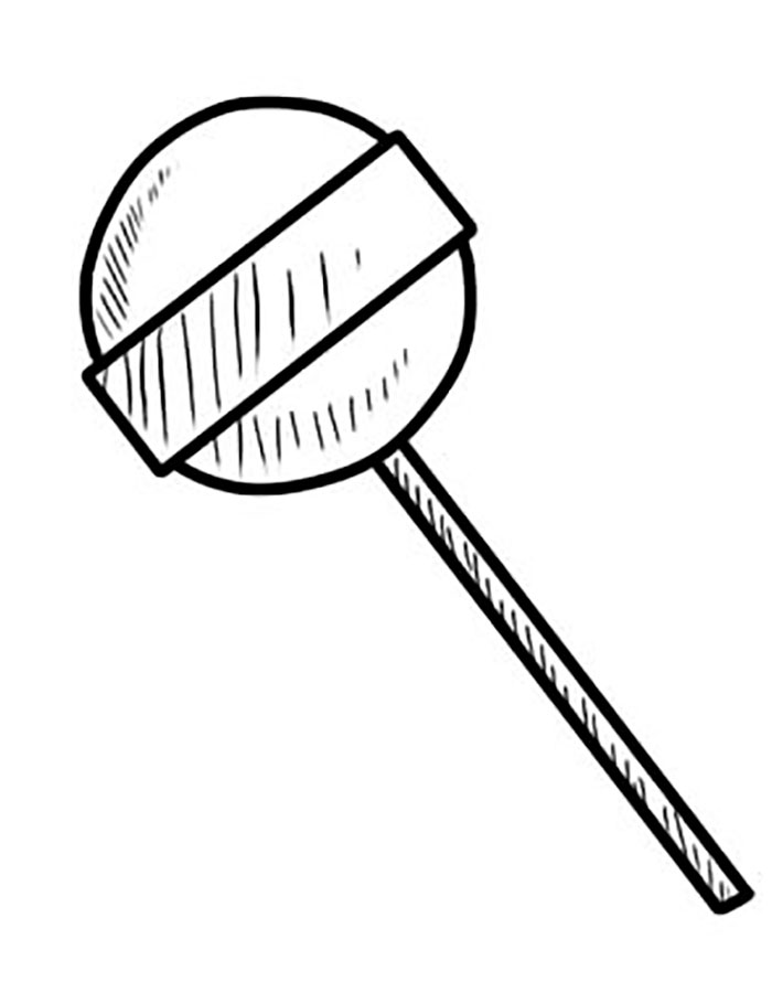 Раскраска леденец, конфета или чупа чупс