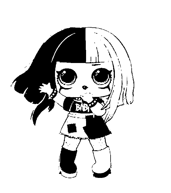 Красивые раскраски для девочки с куклой лол Metal Babe, раскраски куклы LOL п...