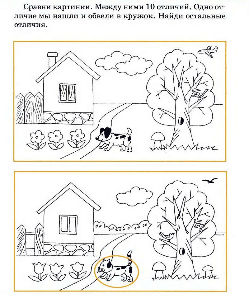Рисунки с заданиями на внимательность
