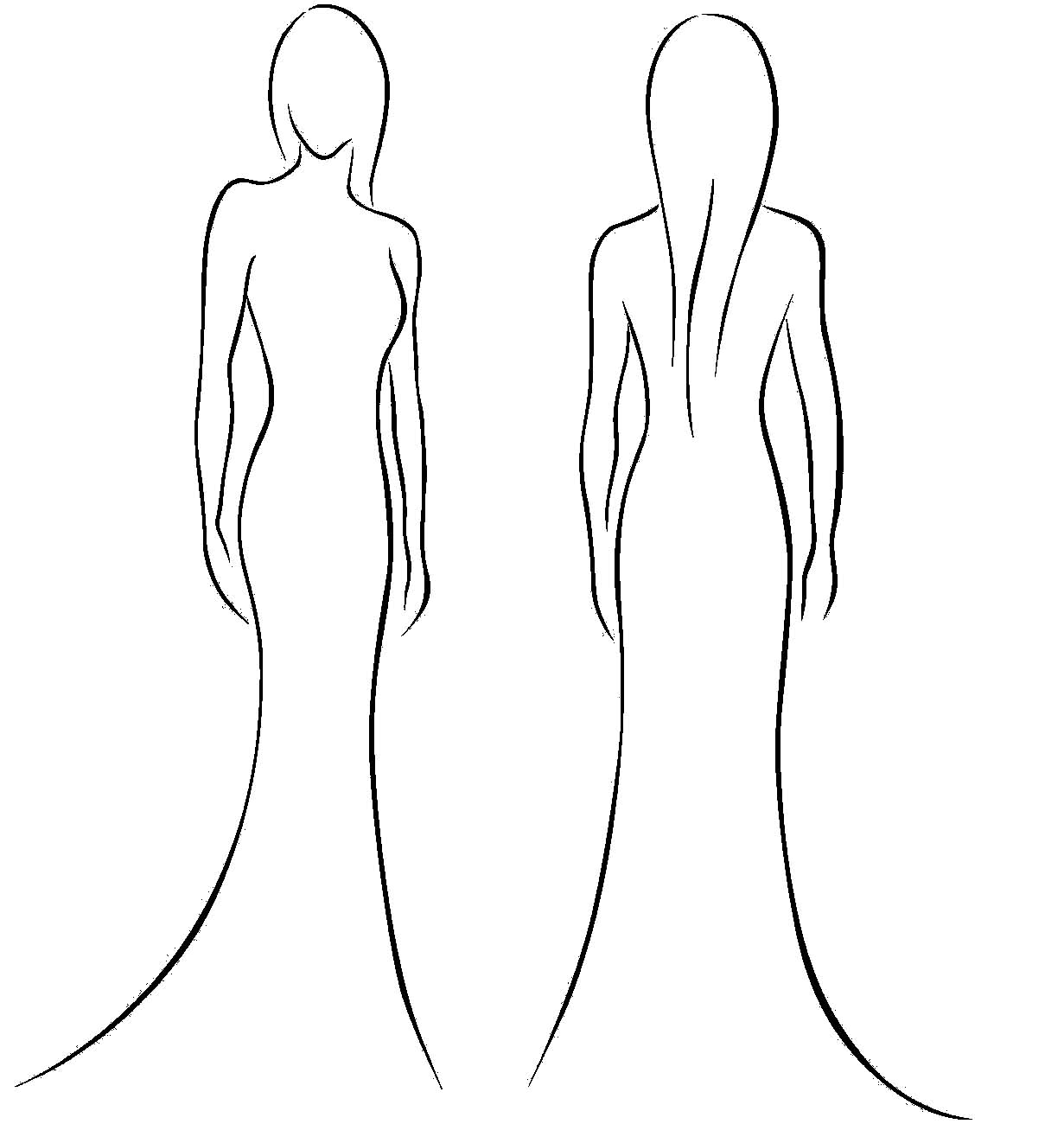 Контуры или шаблоны девочки для вырезания скачать и распечатать бесплатно онлайн