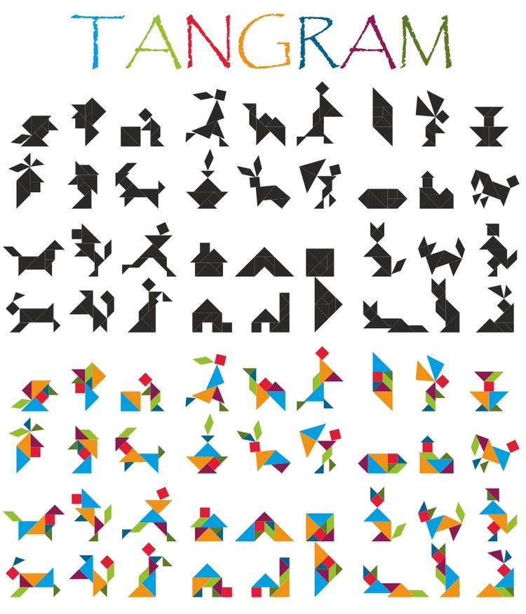 Китайская головоломка танграм и задания для нее