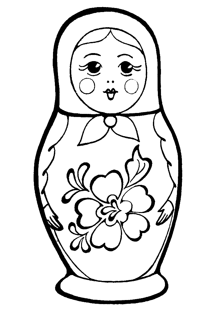 Русское народное творчество в раскрасках. Матрешки