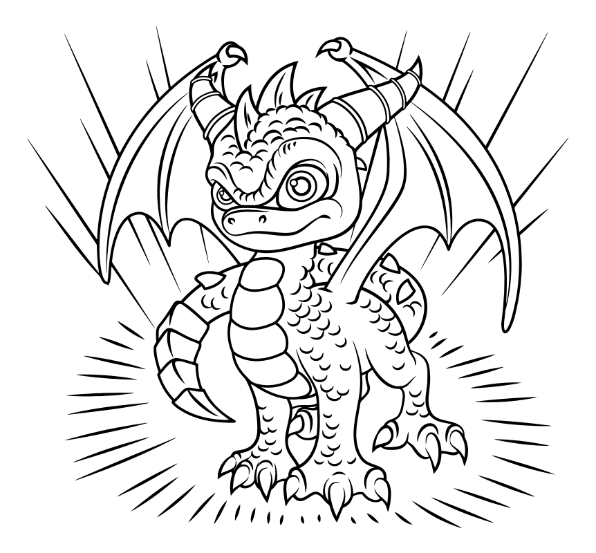 Опасные и злые драконы для мальчиков.  Скачать раскраски и распечатать онлайн