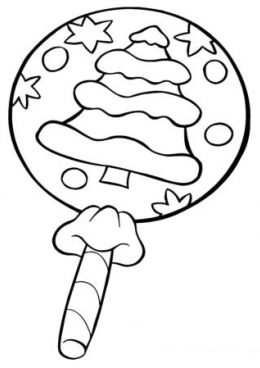 Раскраска леденец, конфета или чупа чупс