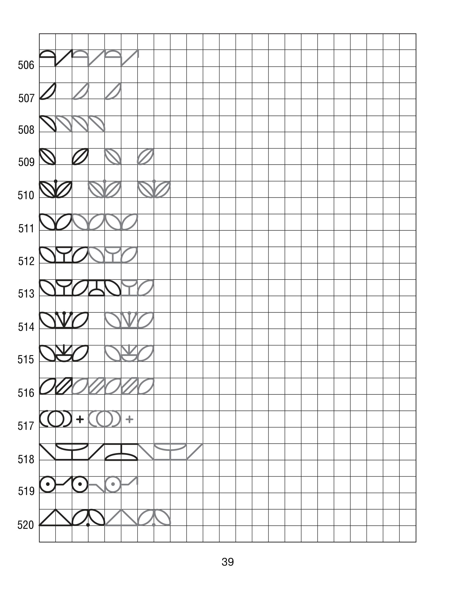 Продолжи узор по клеточкам. Нарисуй по образцу
