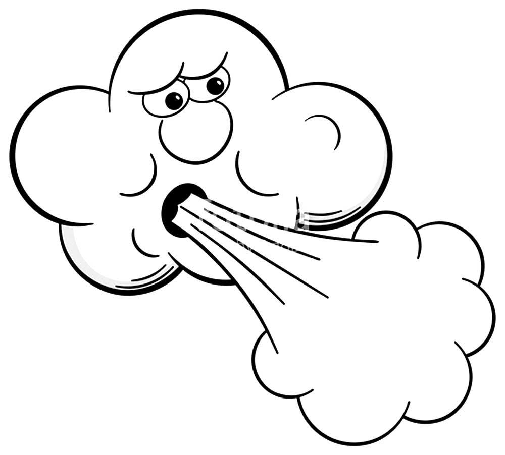 Раскраски для изучения окружающего мира на тему явления природы. Ветер