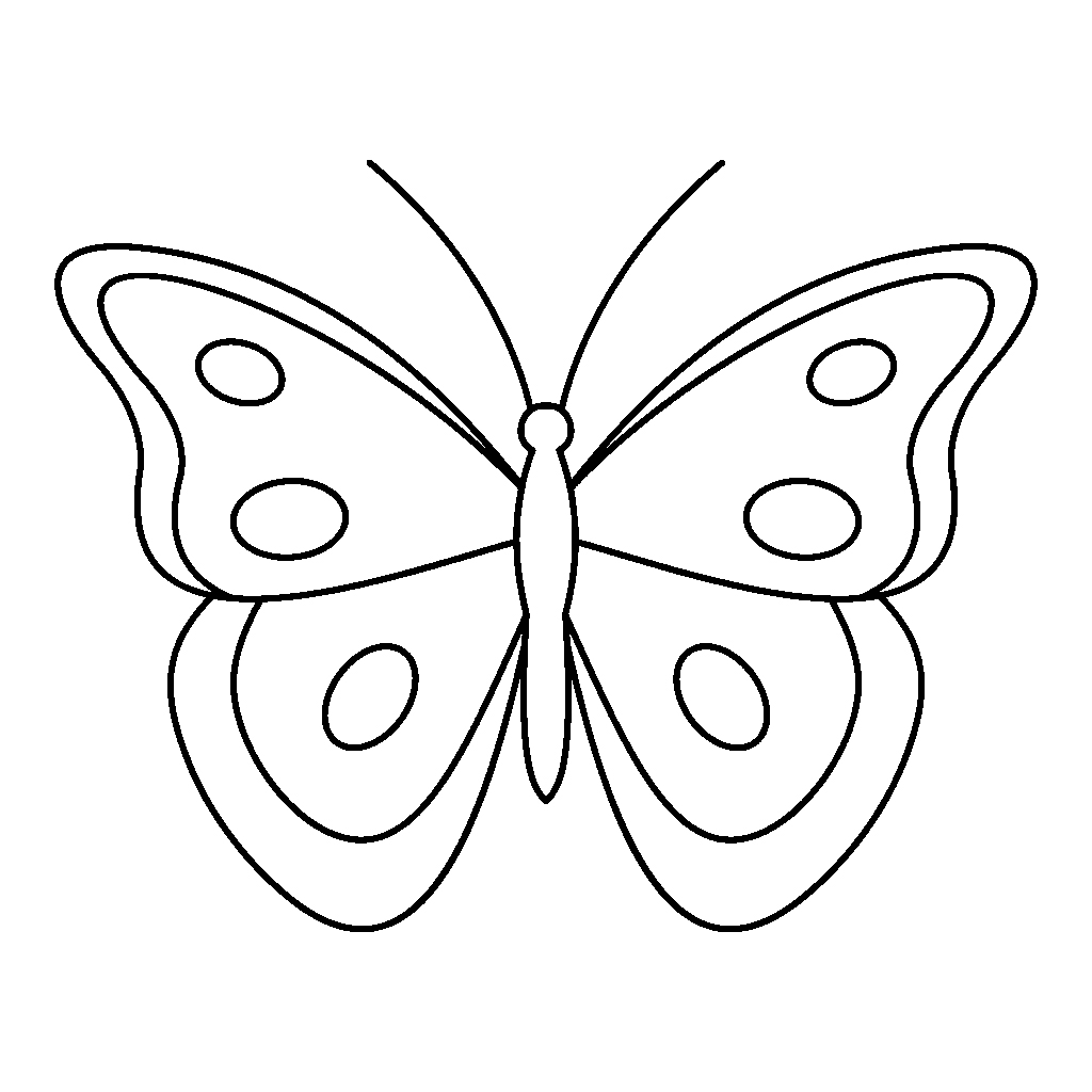 Контуры, трафареты, шаблоны бабочек для вырезания аппликаций  и поделок