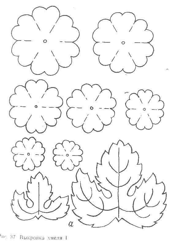 контуры цветов для поделок на летнюю и весеннюю тему