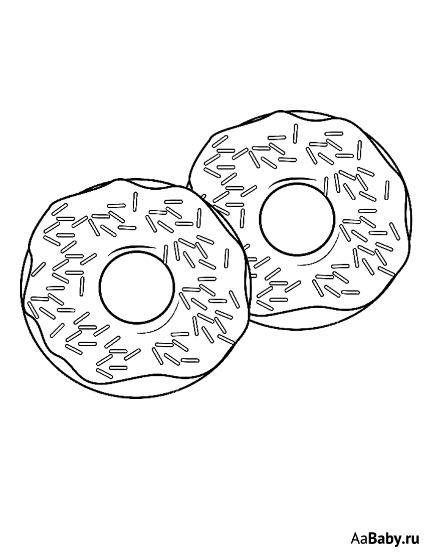 Раскраски с пончиками или донатами
