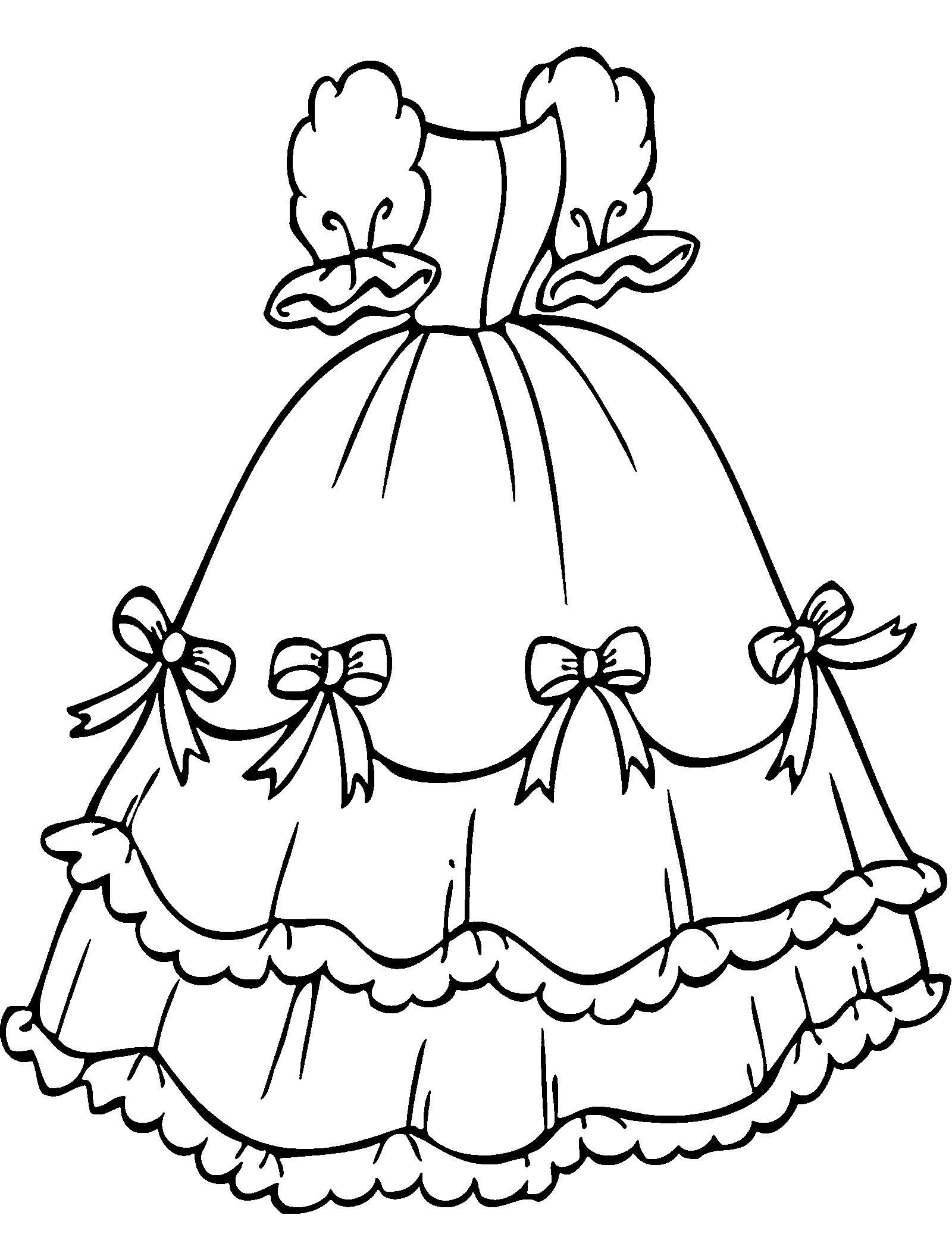 Раскраски платьев для раскрашивания и вырезания скачать бесплатно.