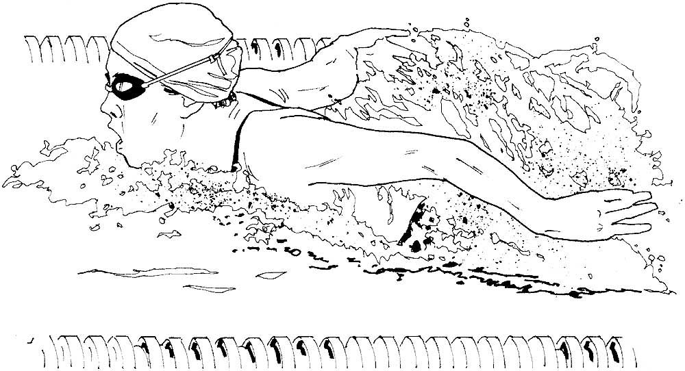 Раскраски Спортивное плавание