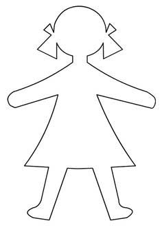 Контуры или шаблоны девочки для вырезания скачать и распечатать бесплатно онлайн