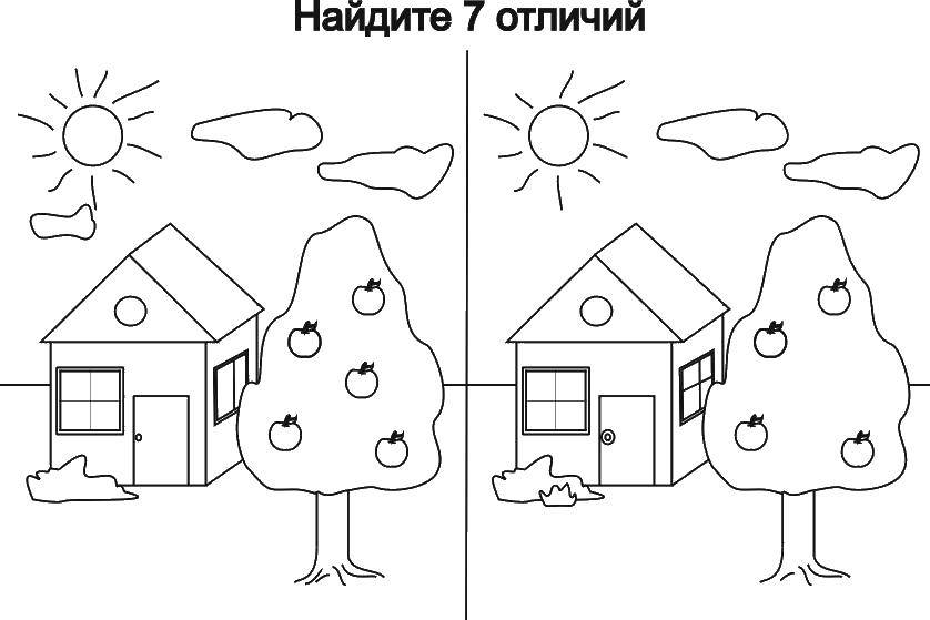 Задания в которых ребенку на картинке нужно найти отличия