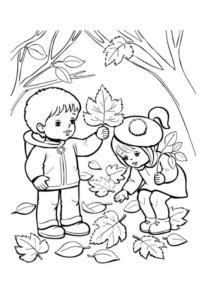 Осенние раскраски. Времена года