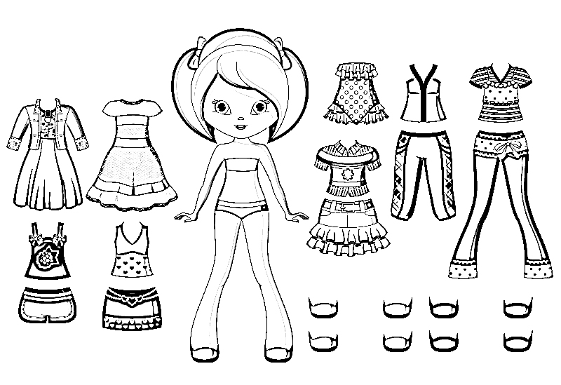 Раскраски с куклами для девочек