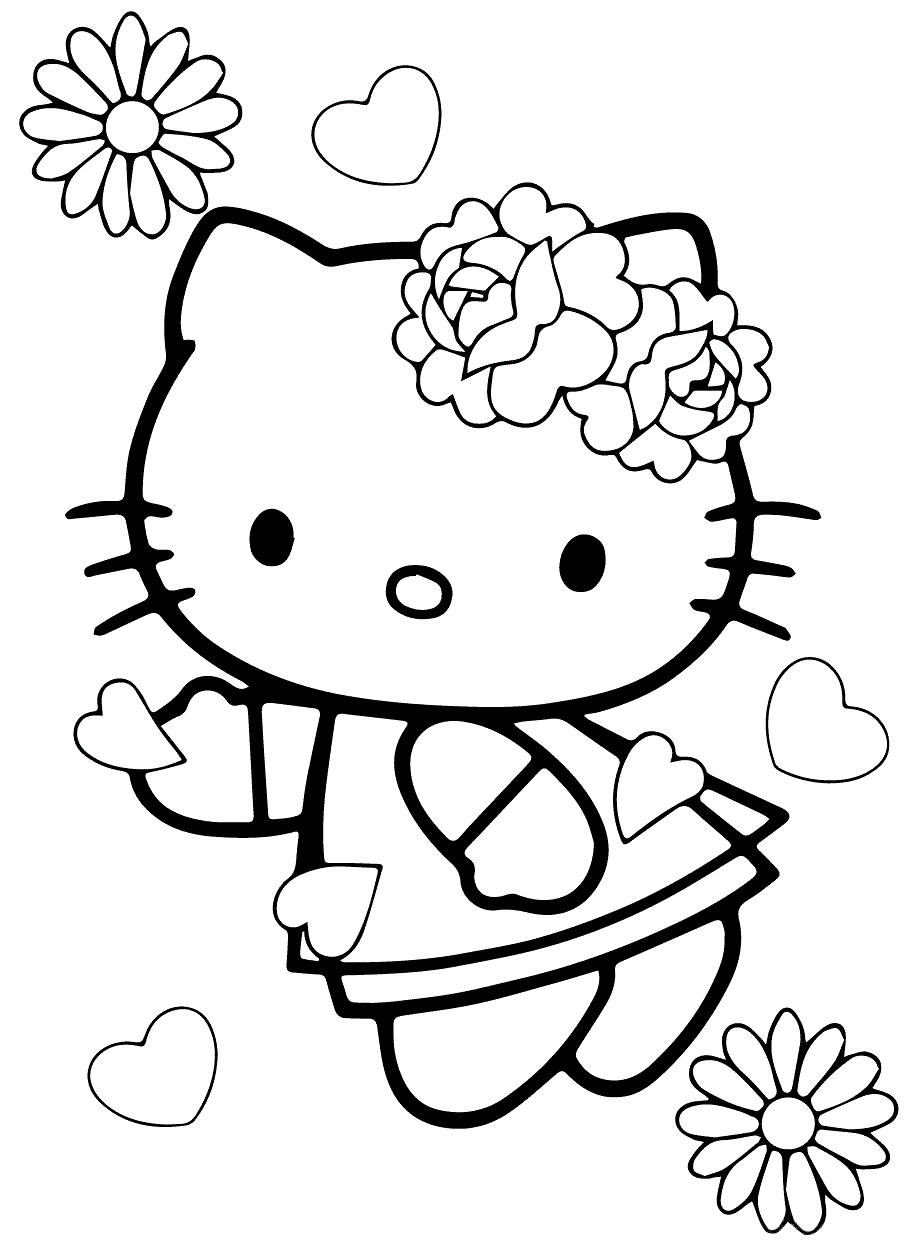 Привет Китти раскраски скачать формата  а4 бесплатно