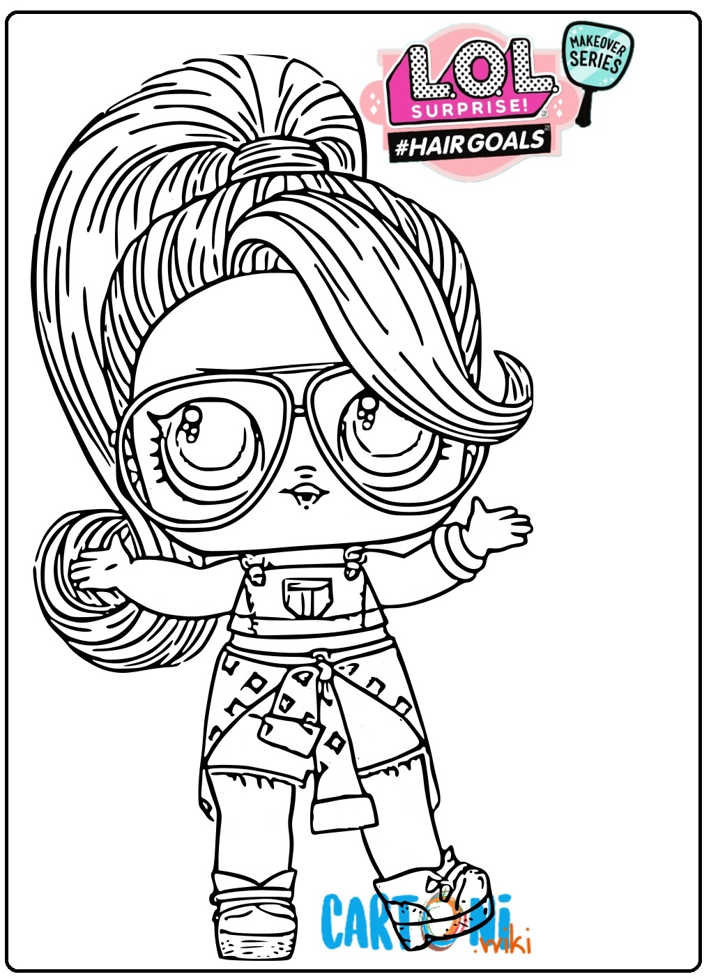Раскраски куклы лол Twang, 
