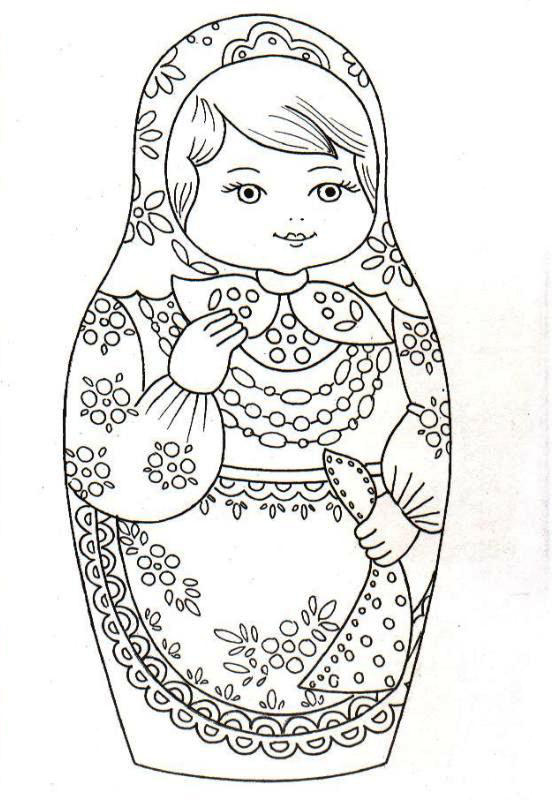 Русское народное творчество в раскрасках. Матрешки