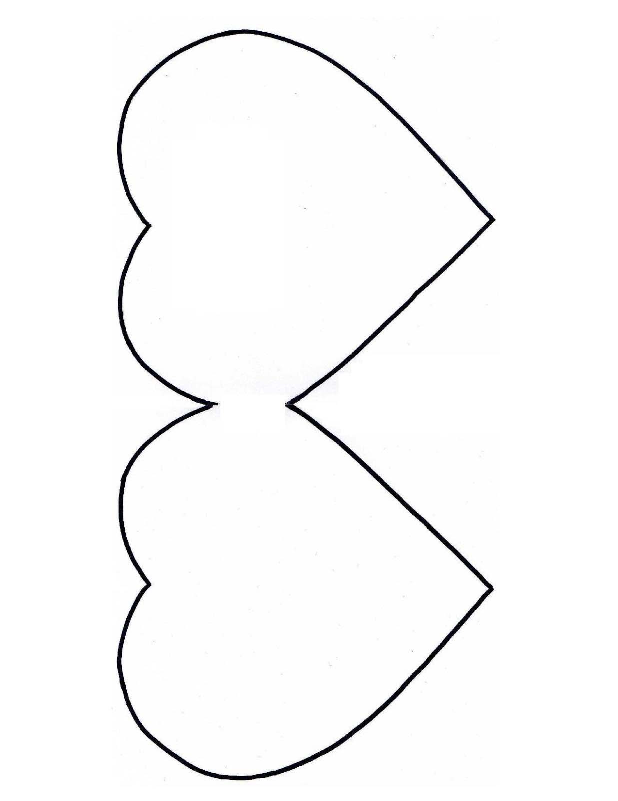 Контуры сердец и валентинок для вырезания, поделок и аппликаций