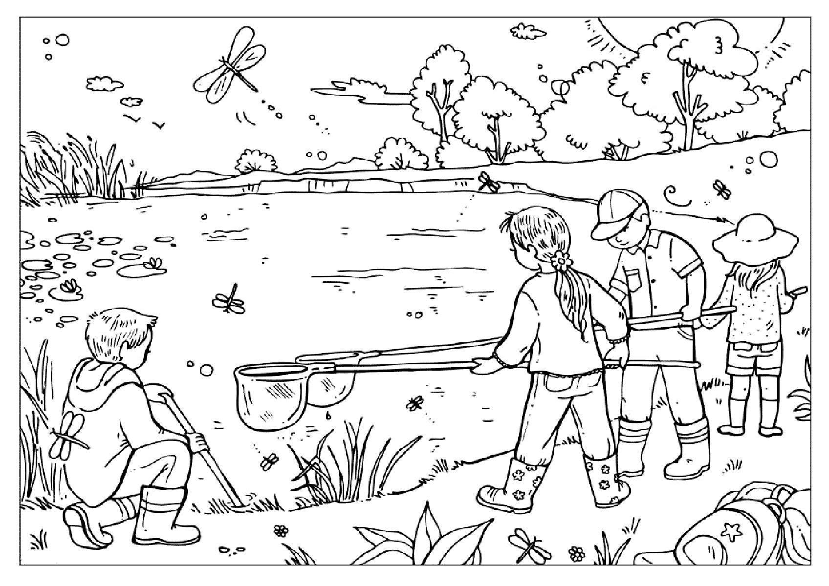 Раскраски про лето