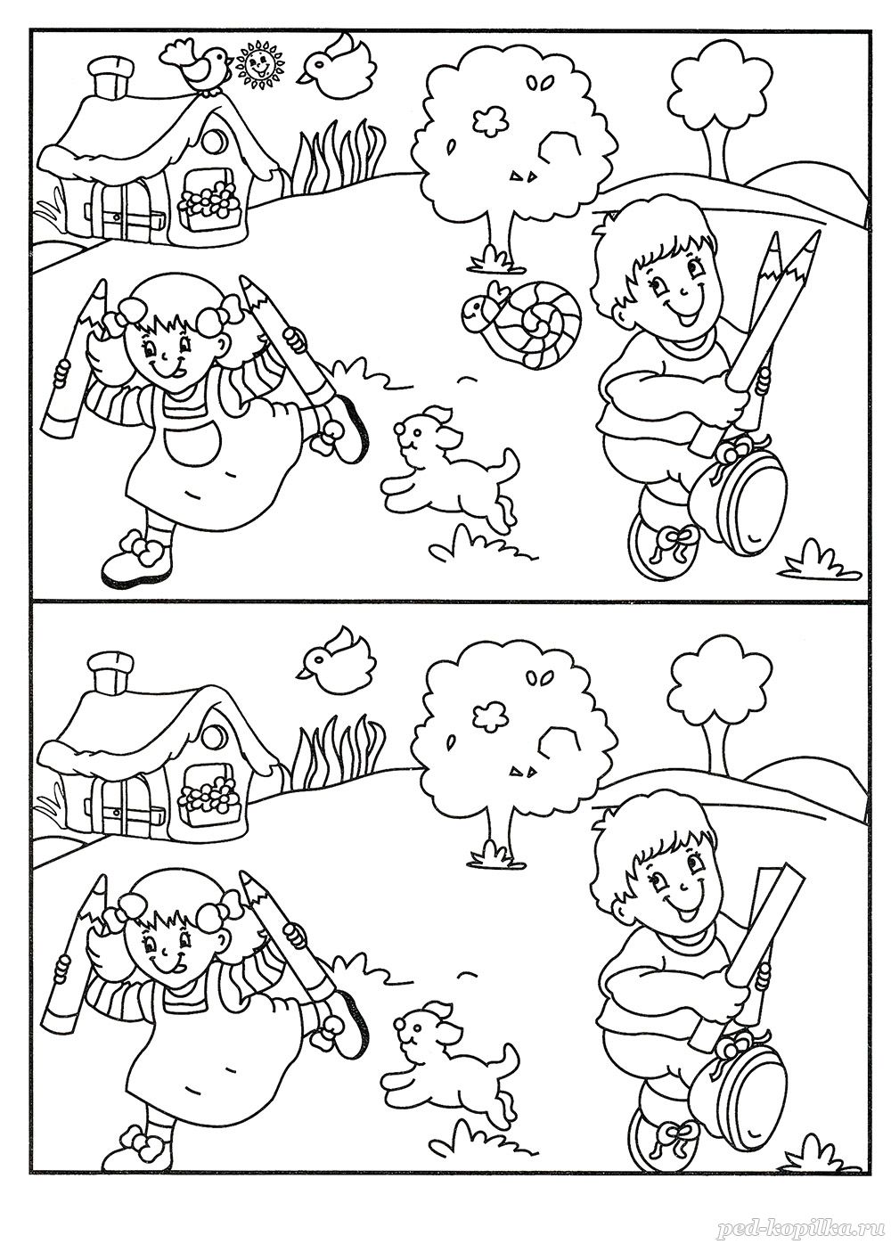 Рисунки с заданиями на внимательность