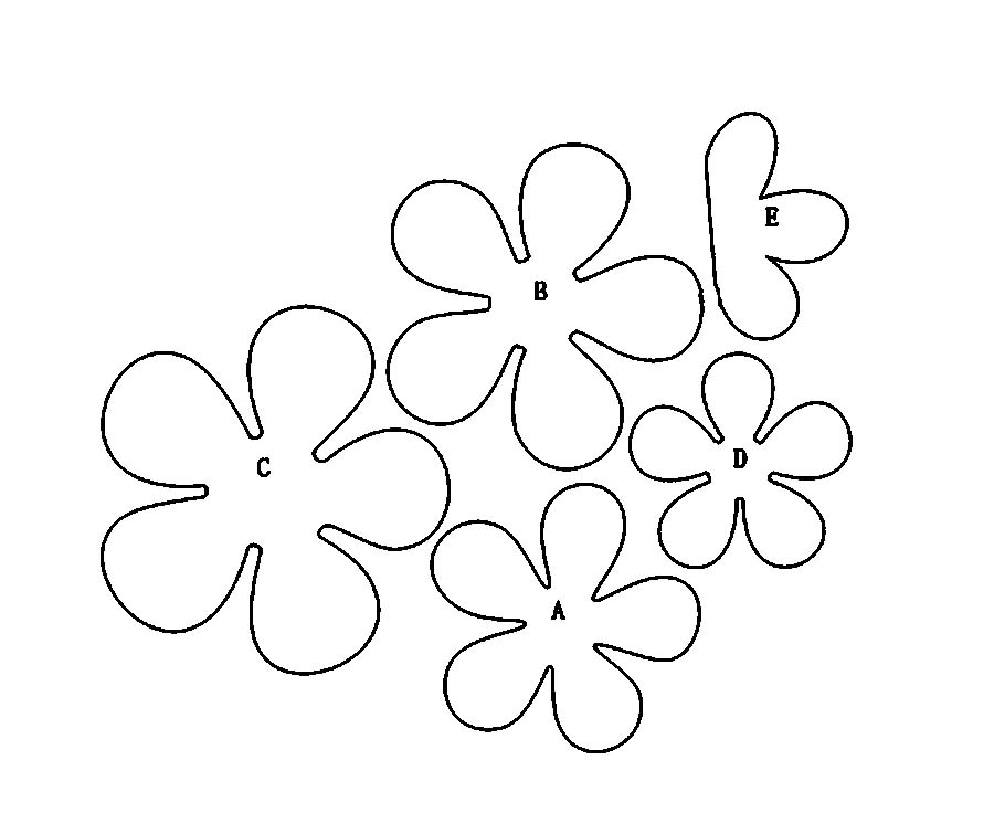 Контуры цветов для вырезания скрапбукинга поделок и аппликаций скачать беспла...