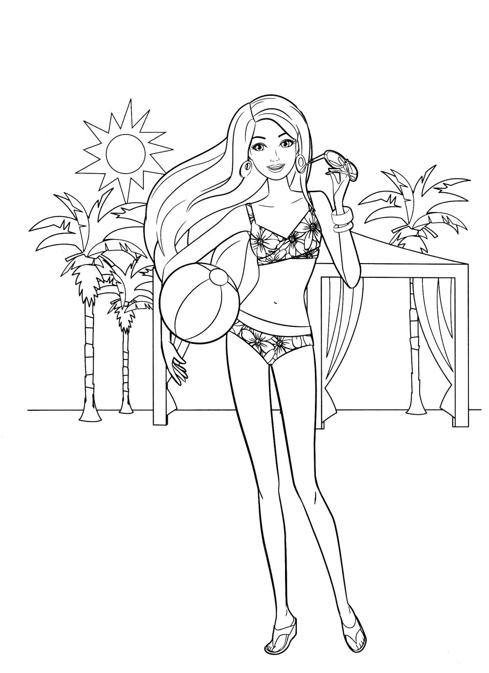 Раскраски с игрой волейбол