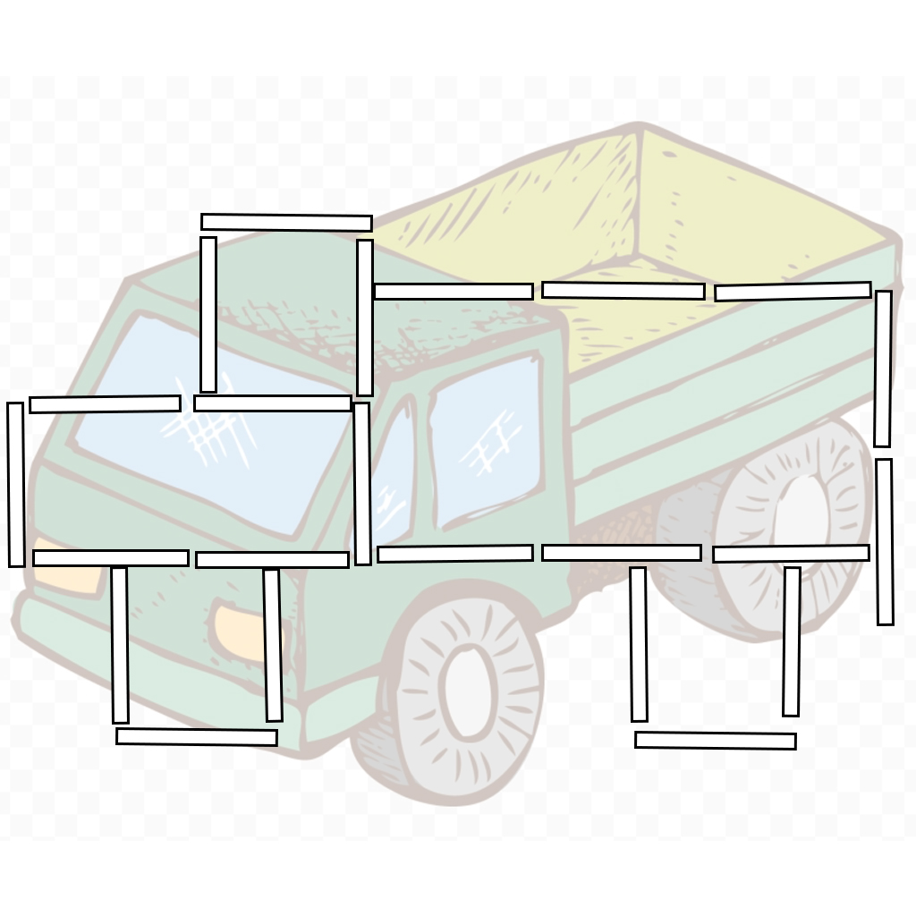 Фигуры из цветных счетных палочек