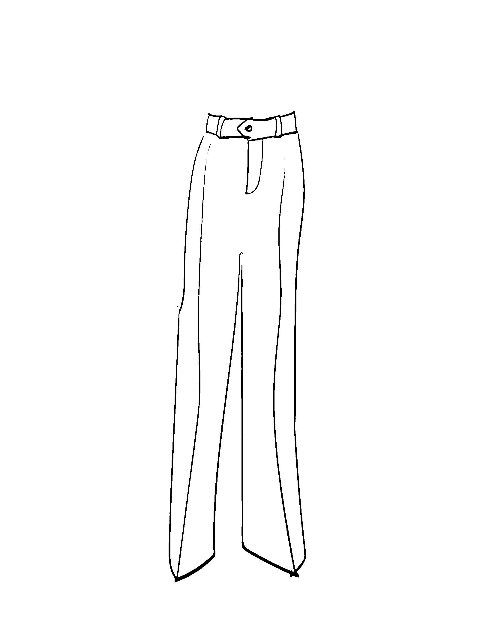 Брюки штаны и джинсы. Раскраски одежда