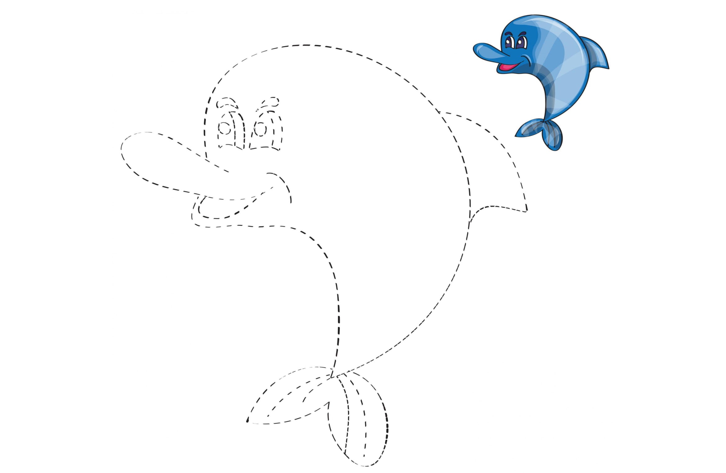 Нарисуй дельфина