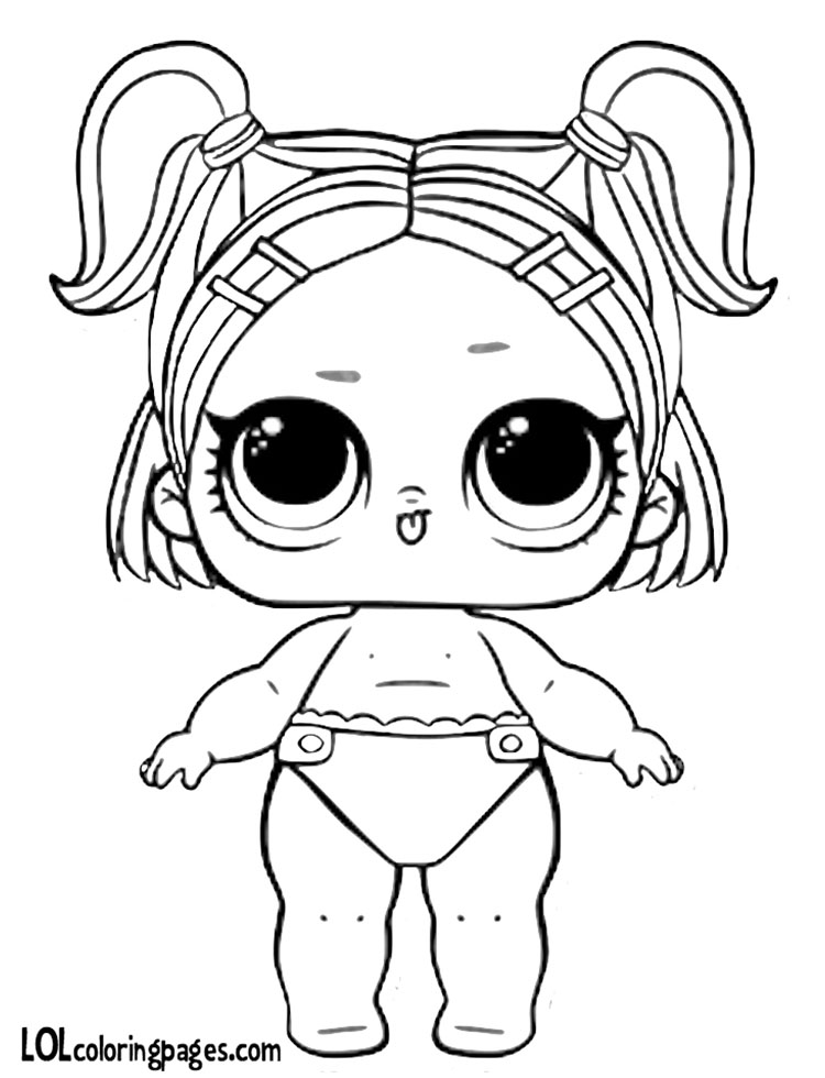 Качественные раскраски с куклой лол Lil Sprints, раскраски лол омг