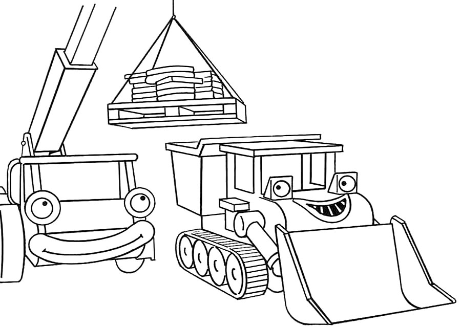 Строительная техника для мальчиков. Раскраски с тяжелой техникой