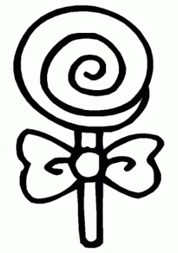 Раскраска леденец, конфета или чупа чупс