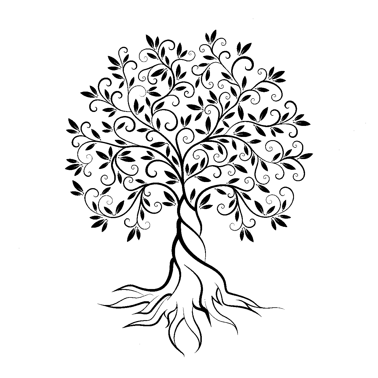 Контуры шаблоны деревьев для вырезания скачать бесплатно онлайн и распечатать