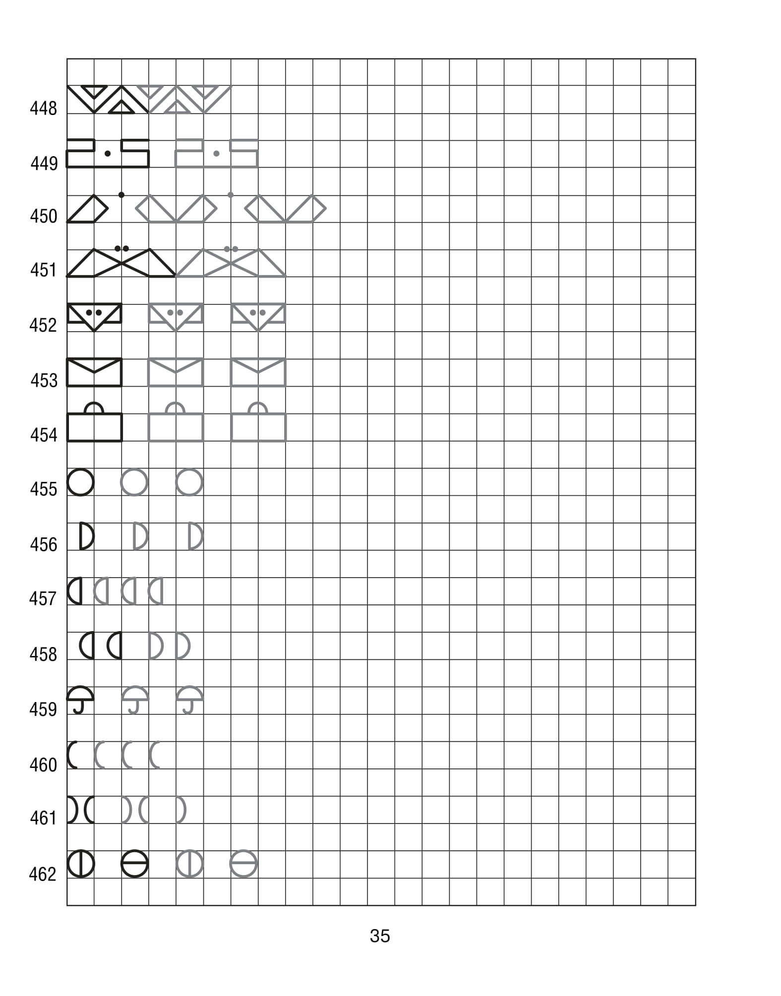 Продолжи узор по клеточкам. Нарисуй по образцу