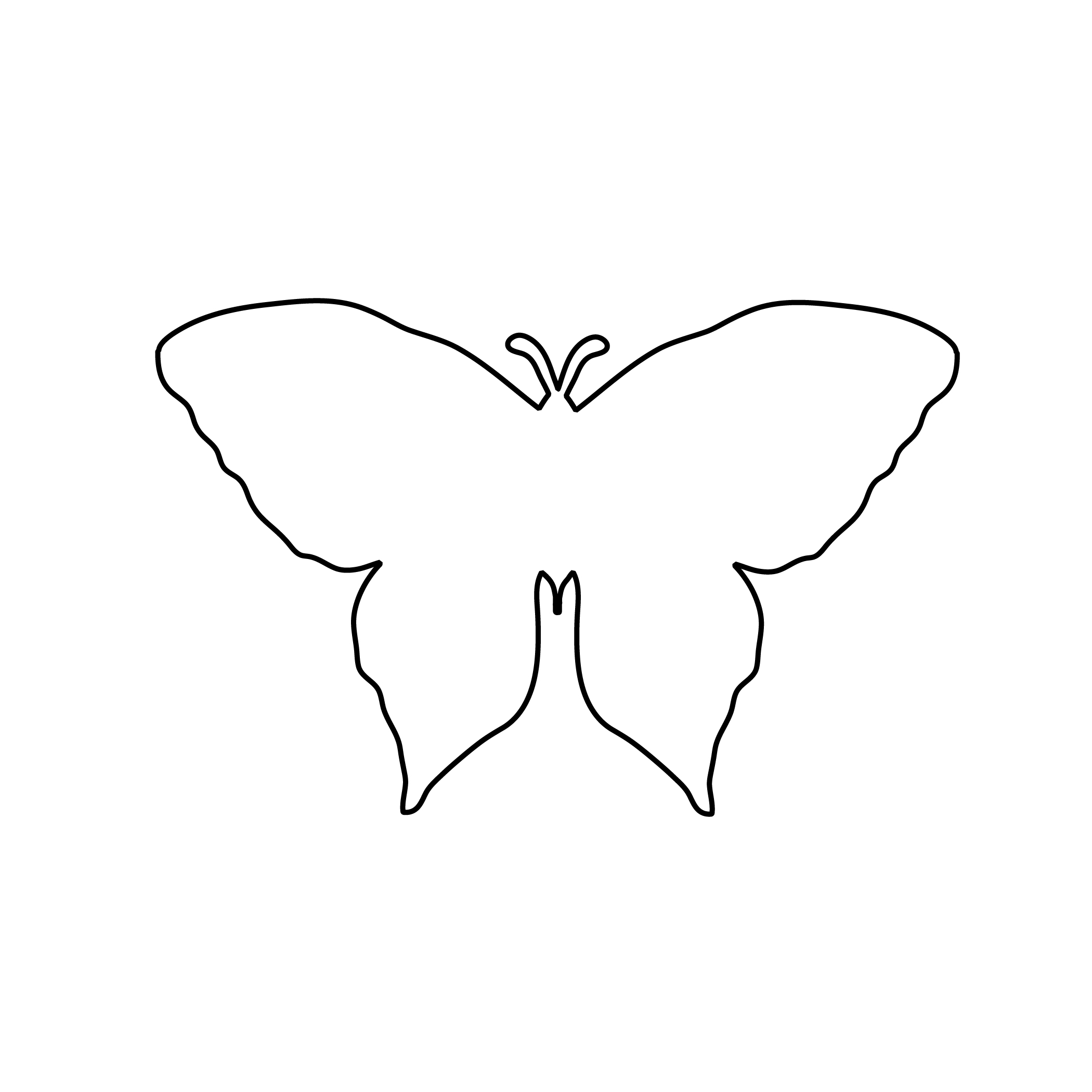 контуры бабочек для вырезания