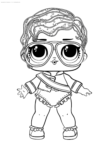 Красивые раскраски для девочки с куклой лол Shimone Queen   