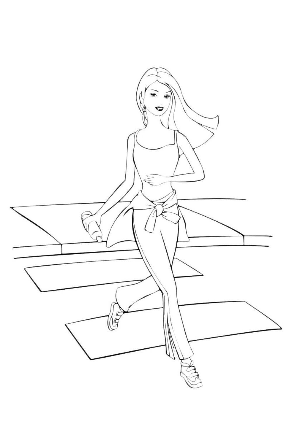 Барби занимается спортом