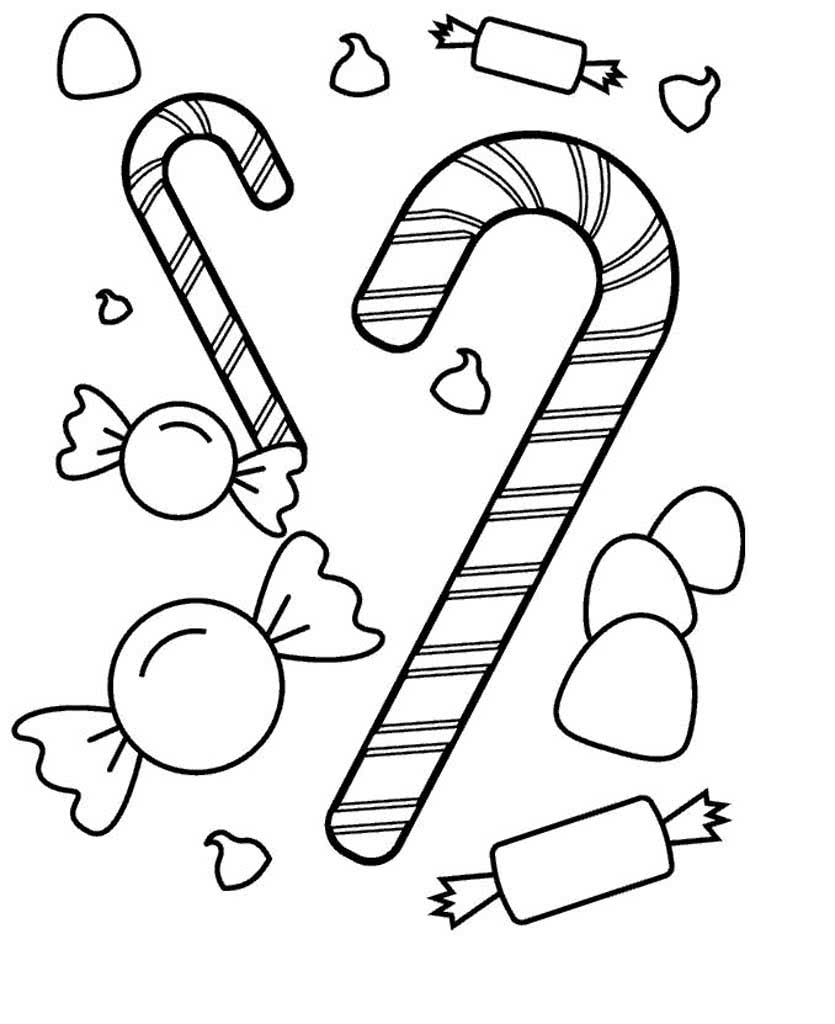 Раскраски с конфетами мороженным 