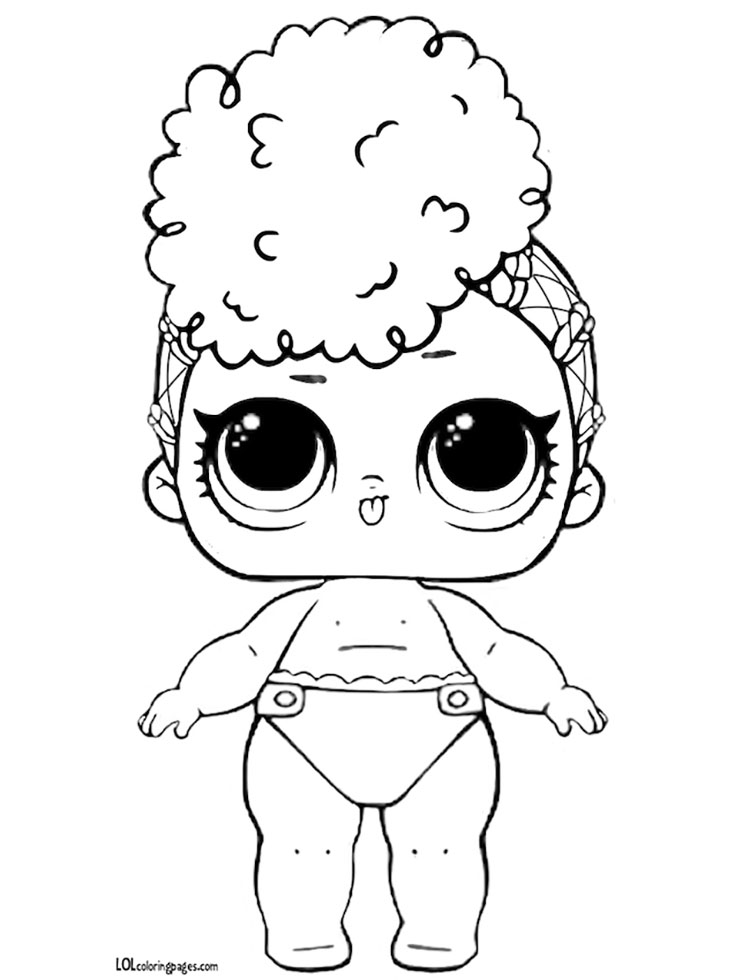Качественные раскраски с куклой лол  Lil Rip Tide, раскраски куклы lol