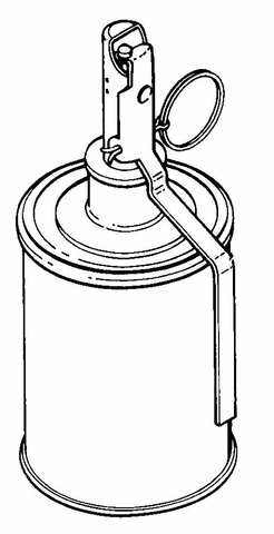 Раскраски с различными видами гранат. Наступательные оборонительные и противо...