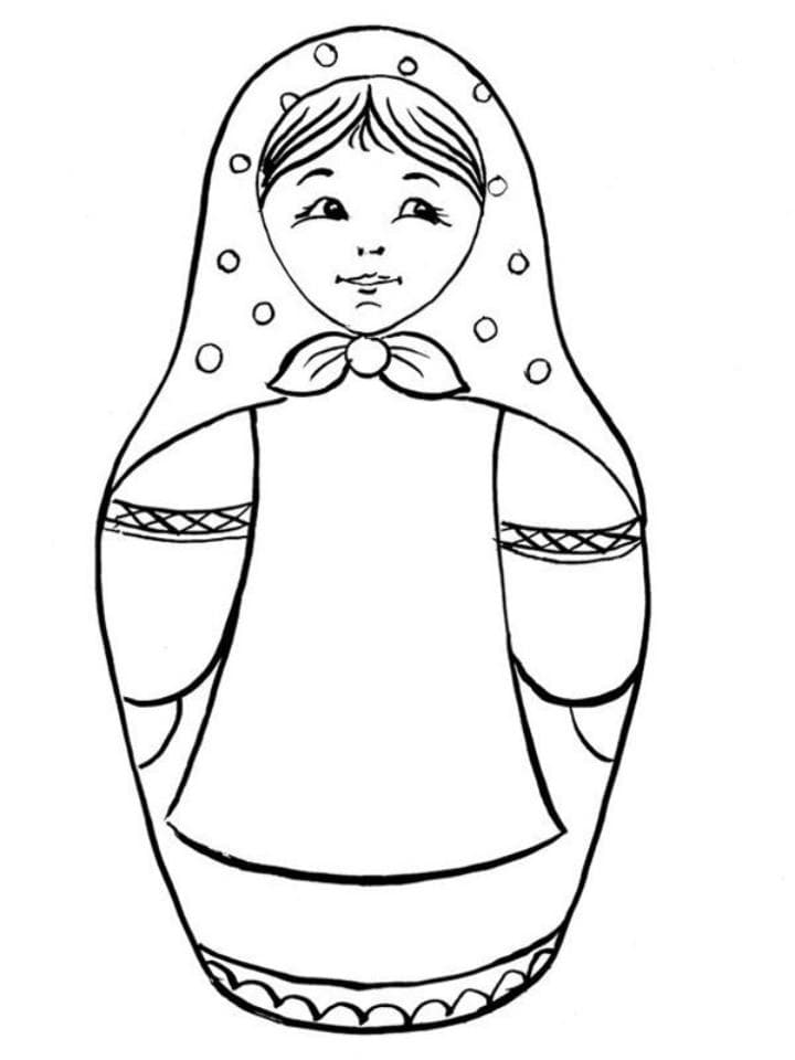 Русское народное творчество в раскрасках. Матрешки