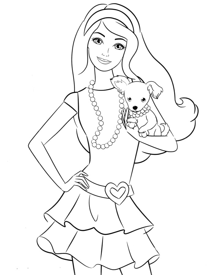 Раскраски с куклами Барби