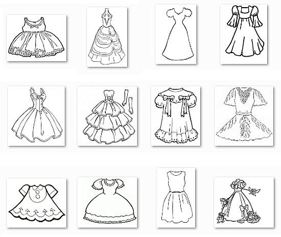 одень куклу. вырежи одежду и куклу из листа бумаги и раскрась ее