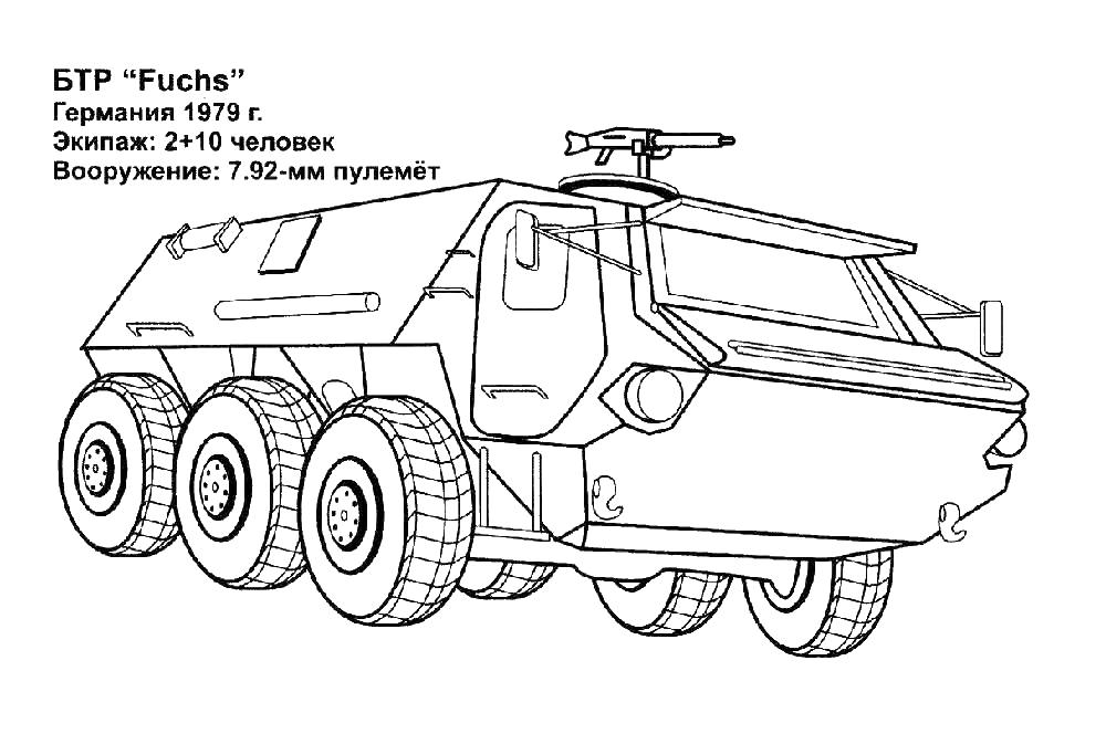 Раскраска Военные грузовики и тягачи военная техника для мальчиков