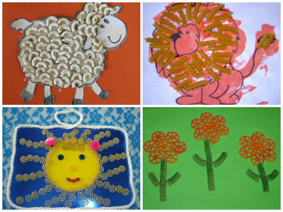 Поделка из макарон.